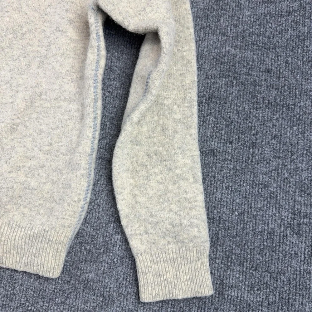 Banana Republic Sweater Mens Medium Beige Lambswool Crewneck Knit Pullover